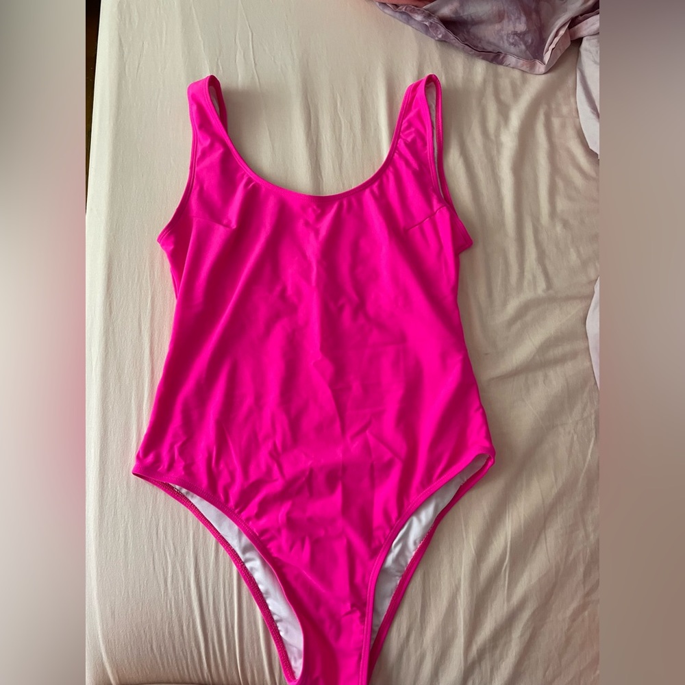 Hot pink swimsuit